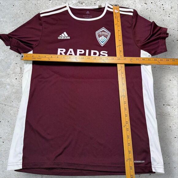 Colorado Rapids Adidas Aeroready Soccer Jersey Men’s Size Large Maroon White MLS - Picture 9 of 9